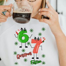 Christmas Gen Alpha 6 7 Meme Cartoon Sweatshirt