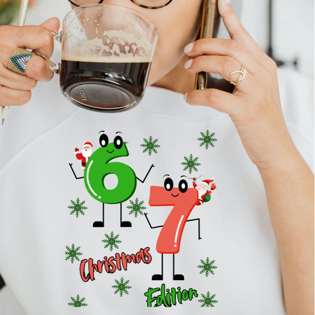 Christmas Gen Alpha 6 7 Meme Cartoon  Sweatshirt (Von Creator hochgeladen)