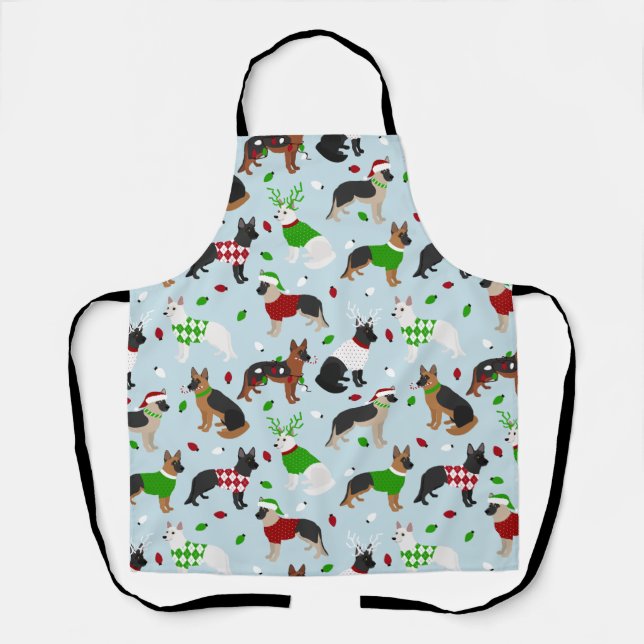 Christmas German Shepherd Apron Schürze (Vorderseite)