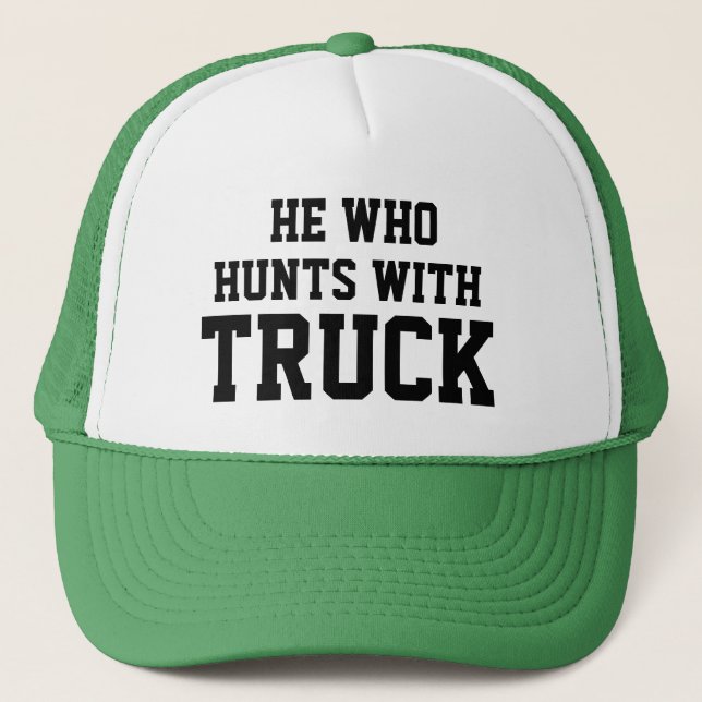 CHRISTMAS Geschenk Idee Baseball HUNTS MIT TRUCK T Truckerkappe (Vorderseite)