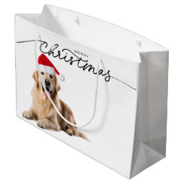 CHRISTMAS GIFT BAG GOLDEN RETRIEVER IN WEIHNACHTSM GROßE GESCHENKTÜTE