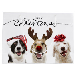 CHRISTMAS GIFT BAG HAPPING HUNDEN FEIERN GROßE GESCHENKTÜTE