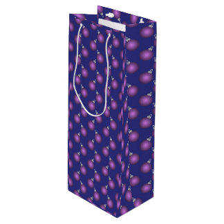 Christmas Gift Bag with Purple Baubles Geschenktüte Für Weinflaschen