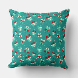 Christmas Gift Box Pattern Pillow Kissen