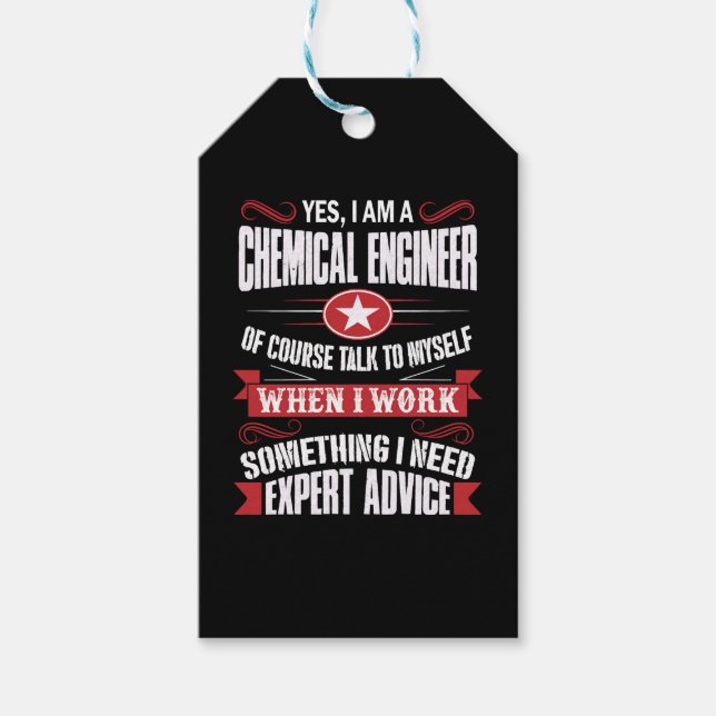 CHRISTMAS GIFT, Chemieingenieur Geschenkanhänger (Vorderseite)
