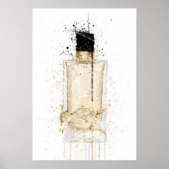 Christmas Gift Fragrance Bottle 'Platinum Gold' Poster (Vorne)