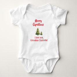 Christmas Gift From Baby To Grandma, Custom Baby Strampler