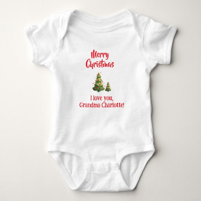 Christmas Gift From Baby To Grandma, Custom Baby Strampler (Vorderseite)