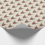 CHRISTMAS GIFT niedliche Rentierrote Nasenrudel Geschenkpapier<br><div class="desc">von kat massage >>> www.simplysweetpaperie.com <<<</div>