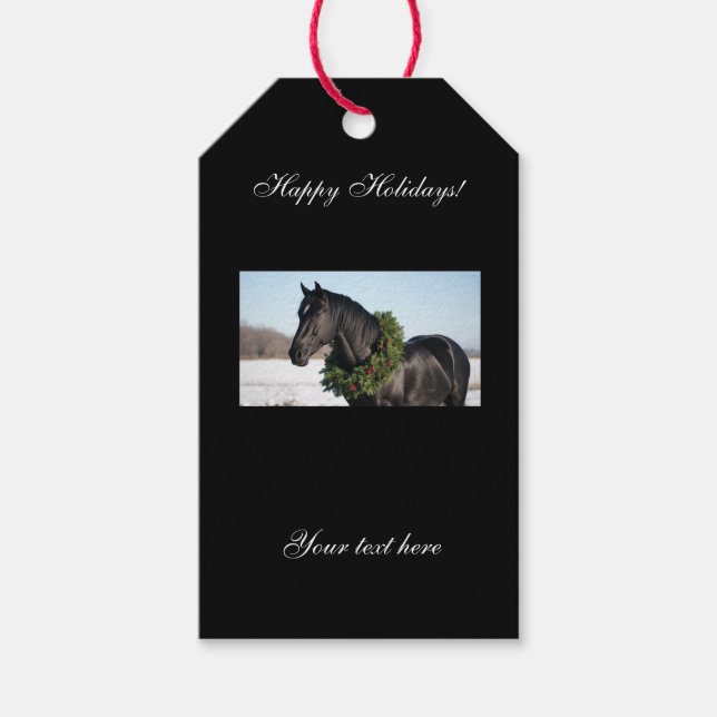 Christmas Gift Tag Equestrian  Geschenkanhänger (Vorderseite)