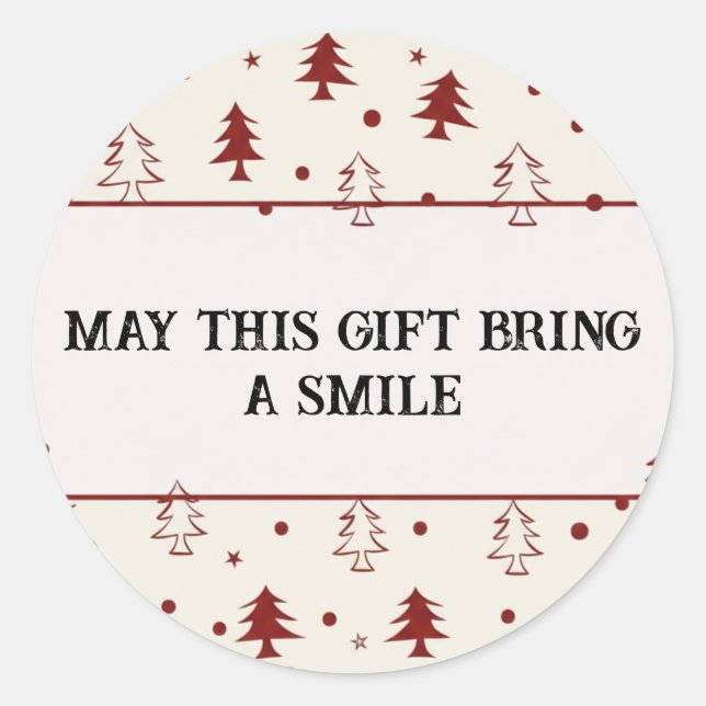 Christmas Gift Tag Sticker & Sweet Gift Label  (Vorderseite)
