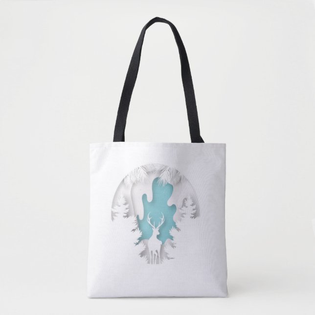 Christmas Gift Tote Bag – Festive Holiday Shopping (Vorderseite)