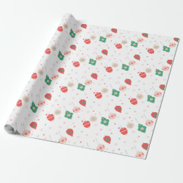 Christmas Gift Wrap with Colorful Garlands Geschenkpapier
