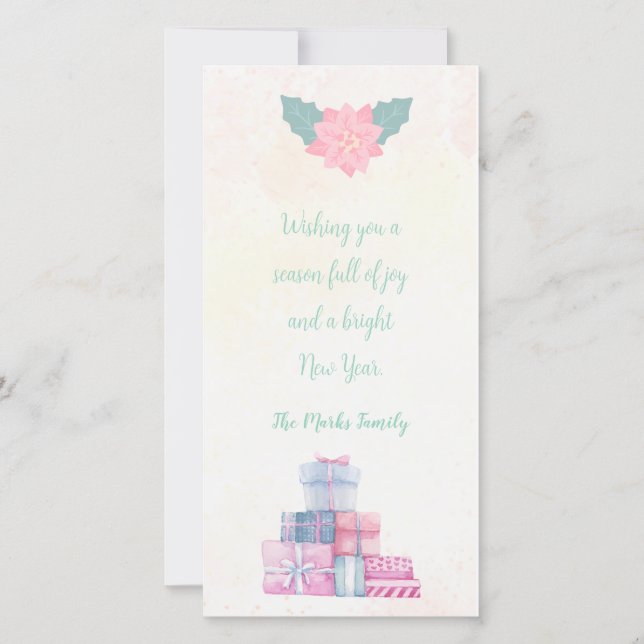 Christmas Gifts Greeting Card Feiertagskarte (Vorderseite)