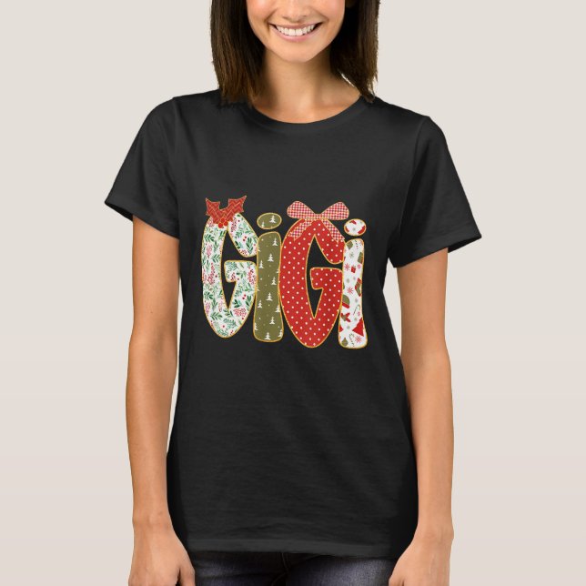 Christmas Gigi Coquette Holiday Grandma  T-Shirt (Vorderseite)