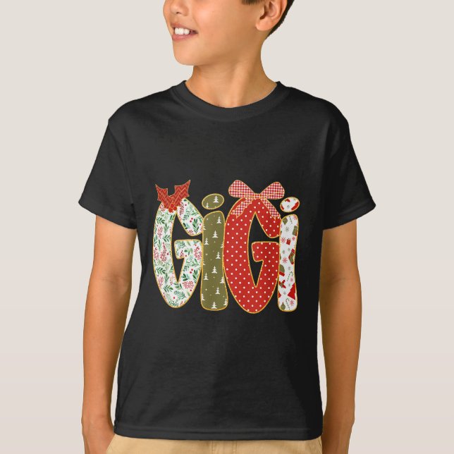 Christmas Gigi Coquette Holiday Grandma  T-Shirt (Vorderseite)