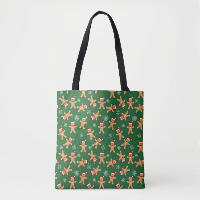Christmas Gingerbread Baby Cookies Print Tote Bag (Vorderseite)