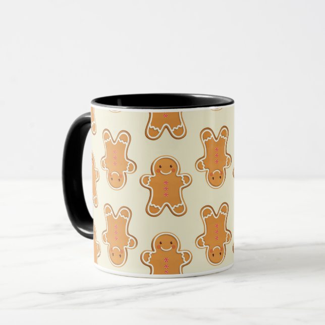 Christmas Gingerbread Cookies Mug, Xmas Cookie Cup Tasse (Vorderseite Links)
