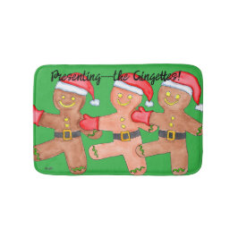 Christmas Gingerbread Dancers Badematte