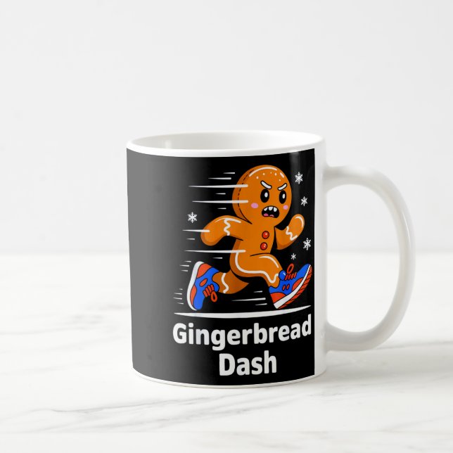 Christmas Gingerbread Dash Running Runner Xmas Mar Kaffeetasse (Rechts)