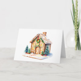 Christmas Gingerbread House Dankeskarte