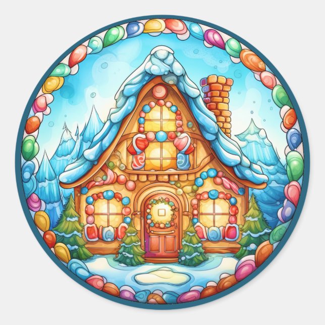 Christmas Gingerbread House Sticker (Vorderseite)