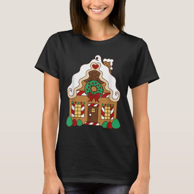 Christmas Gingerbread House  T-Shirt (Vorderseite)