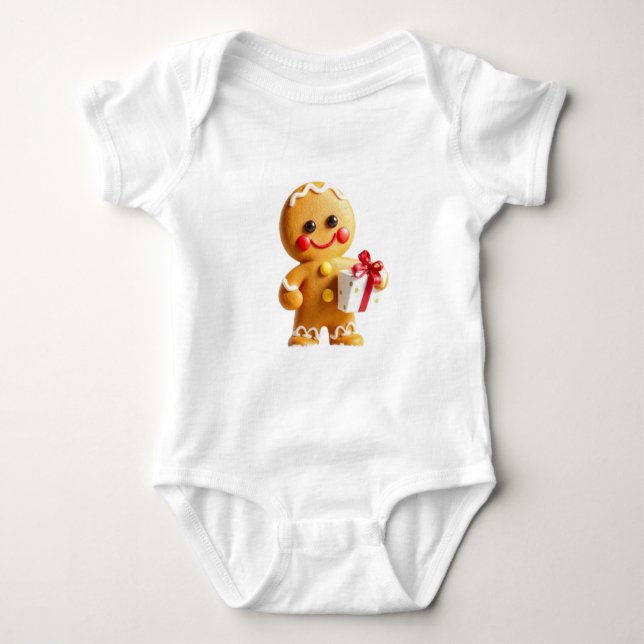 Christmas gingerbread man baby strampler (Vorderseite)