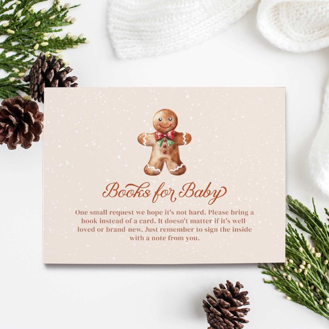 Christmas Gingerbread Man Books for Baby Begleitkarte (Winter Gender Neutral Books for Baby Card)