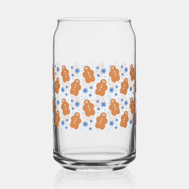 Christmas Gingerbread Man Can Glass Wrap Dosenglas (Vorderseite)