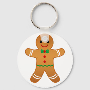 Christmas Gingerbread Man gibt einen einfachen Rou Schlüsselanhänger