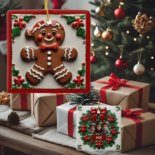 Christmas Gingerbread Man individuell anpassbar Keramikornament