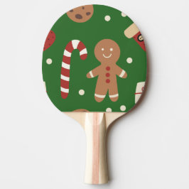 Christmas Gingerbread Man Pattern Tischtennis Schläger