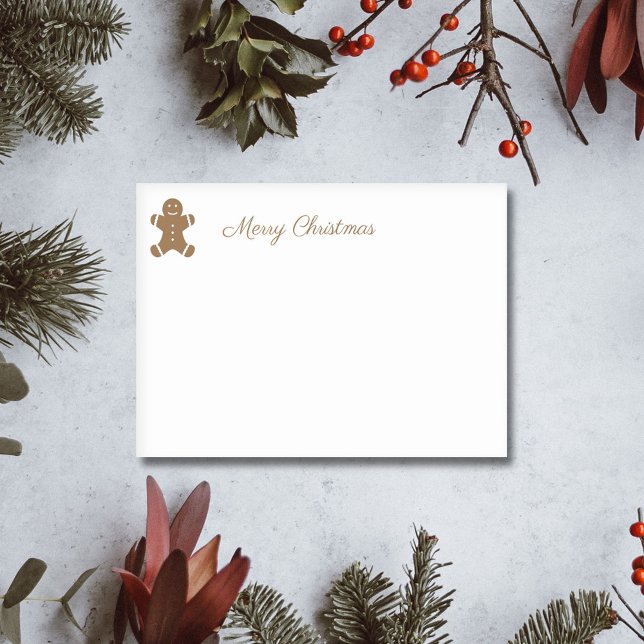 Christmas Gingerbread Man Post-it Klebezettel (Gingerbread Man Post-it Notes)