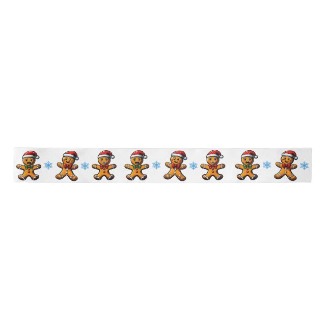 Christmas Gingerbread Man Ribbon Satinband (Vorderseite)