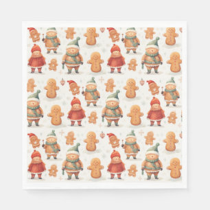 Christmas Gingerbread Man Serviette