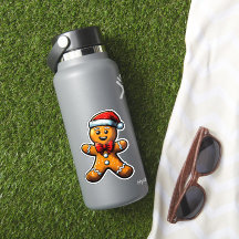 Christmas Gingerbread Mann Custom Cut Vinyl Sticke