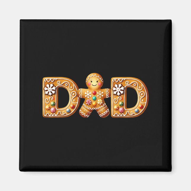 Christmas Gingerbread Matching Family Party Xmas P Magnet (Vorne)