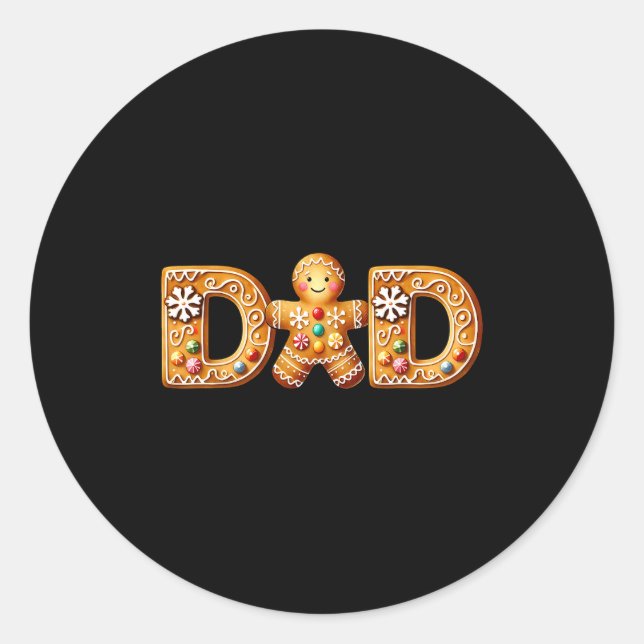 Christmas Gingerbread Matching Family Party Xmas P Runder Aufkleber (Vorderseite)