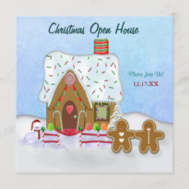 Christmas Gingerbread Open House Einladung
