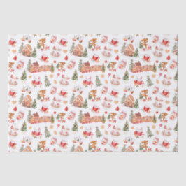 Christmas Gingerbread Red Seidenpapier