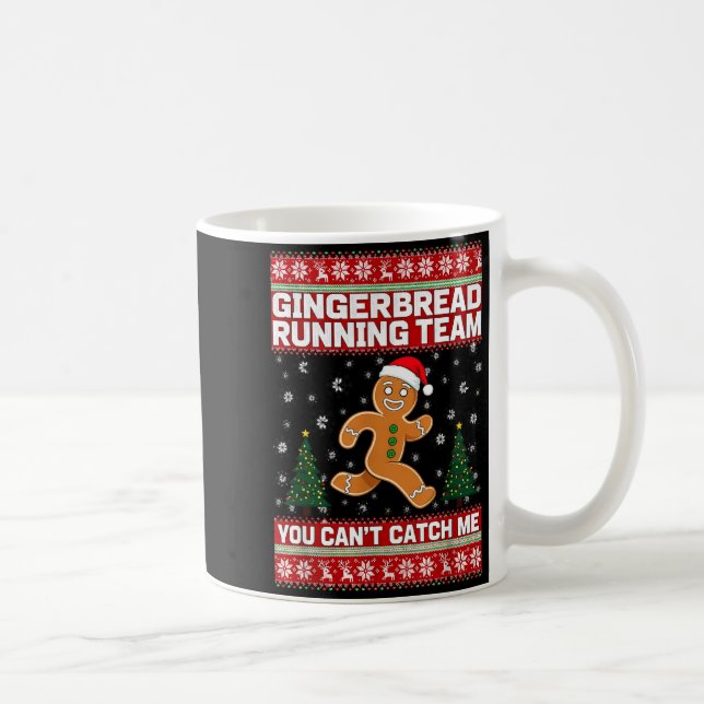 Christmas Gingerbread Running Team Funny Xmas Tee  Kaffeetasse (Rechts)