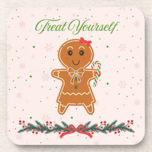 Christmas Gingerbread Woman Getränkeuntersetzer