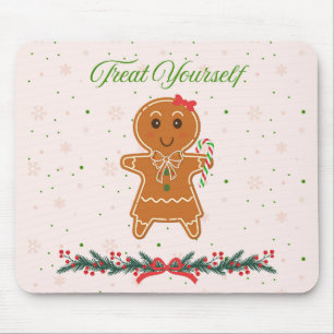 Christmas Gingerbread Woman Mousepad