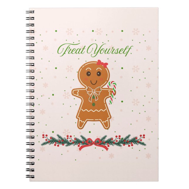 Christmas Gingerbread Woman Notizblock (Vorderseite)