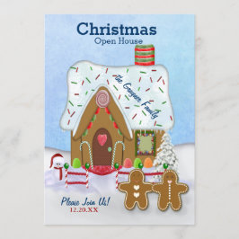 Christmas Gingerbrot Open House Einladung