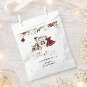 Christmas Girl Baby Dusche Vielen Dank Geschenktütchen