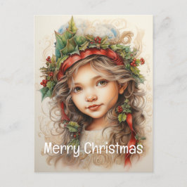 Christmas Girl Custom 5 von 25 Feiertagspostkarte