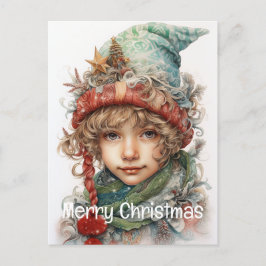 Christmas Girl Custom 7 von 25 Feiertagspostkarte