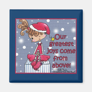 Christmas Girl-Joy von oben Magnet